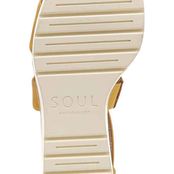 NIB Soul Naturalizer Goodtimes Yellow Wedge Sandals Size 8 - Picture 7 of 12
